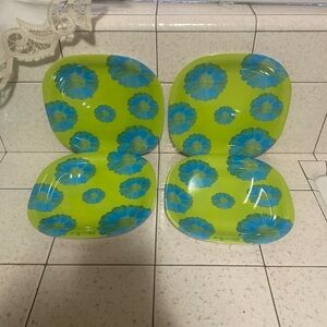Andy Warhol Foundation Presidio Tacoma Flowers Melamine Plates 4 Salad plates